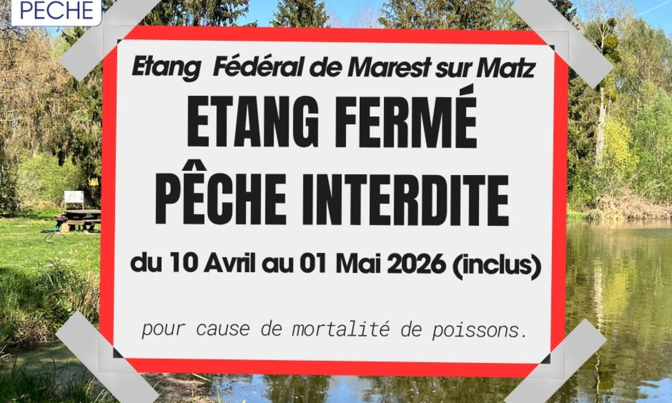 Etang Fédéral de Marest sur Matz - Pêche interdite
