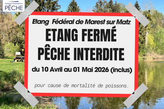 Etang Fédéral de Marest sur Matz - Pêche interdite